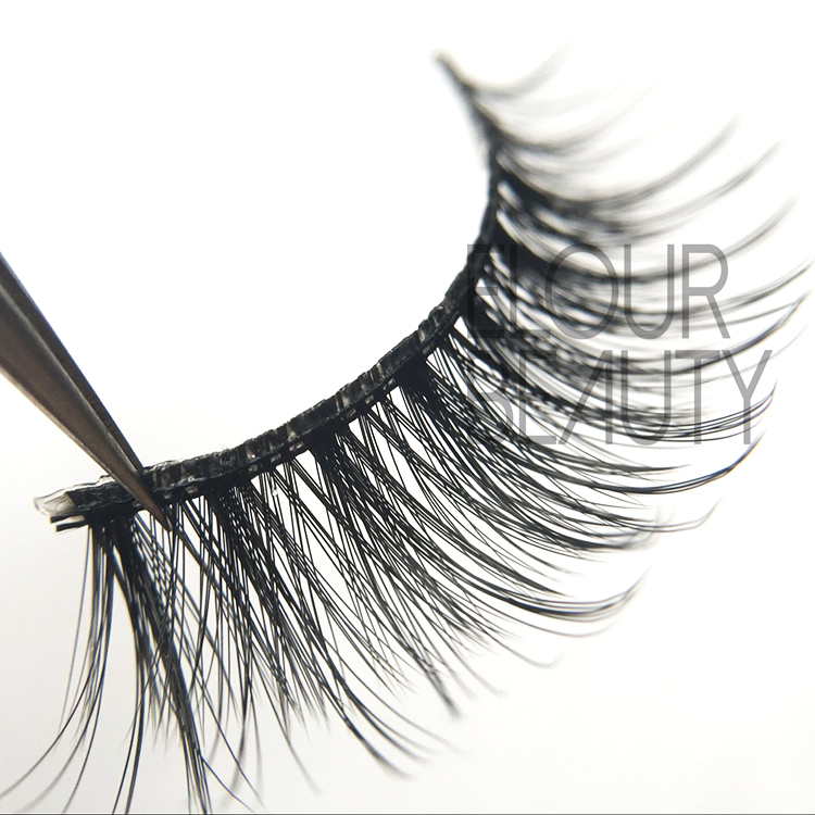 Cheap fake eyelashes 3D eyelashes silk hair China factory EJ63